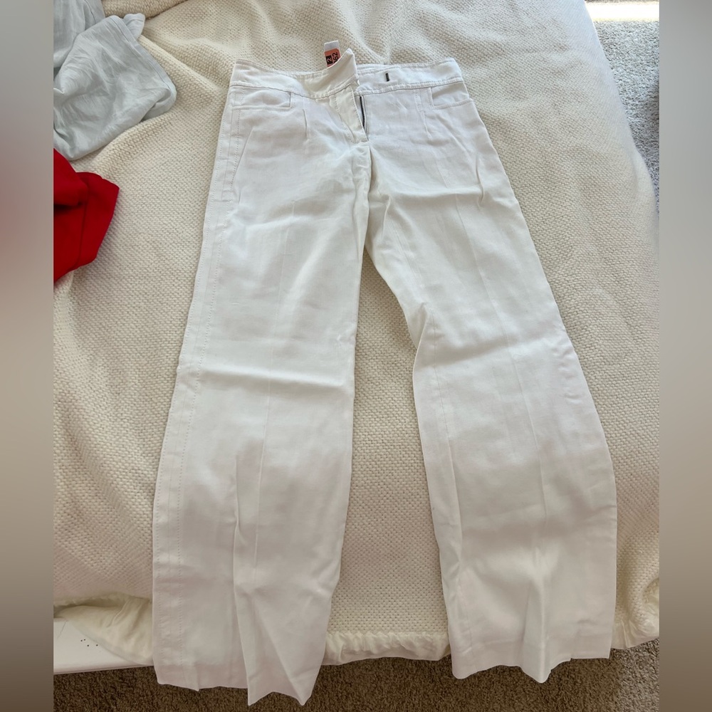DVF wide leg linen pants